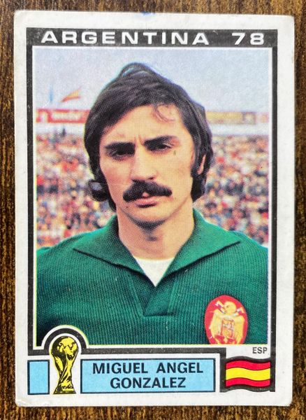 1978 ARGENTINA WORLD CUP PANINI ORIGINAL UNUSED STICKER ESPANA SPAIN MIGUEL ANGEL GONZALEZ 207