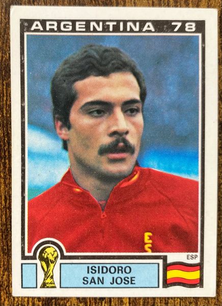 1978 ARGENTINA WORLD CUP PANINI ORIGINAL UNUSED STICKER ESPANA SPAIN ISIDORO SAN JOSE 213