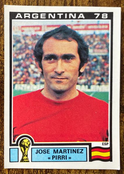 1978 ARGENTINA WORLD CUP PANINI ORIGINAL UNUSED STICKER ESPANA SPAIN JOSE MARTINEZ *PIRRI* 210