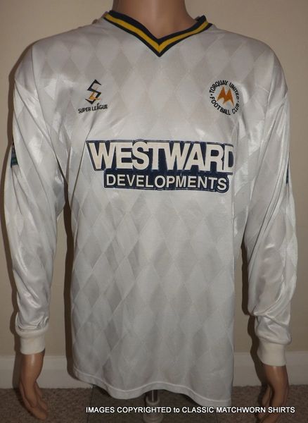 1998/99 TORQUAY UNITED MATCH WORN AWAY SHIRT #10