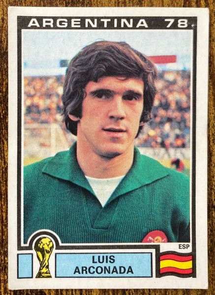 1978 ARGENTINA WORLD CUP PANINI ORIGINAL UNUSED STICKER ESPANA SPAIN LUIS ARCONADA 222