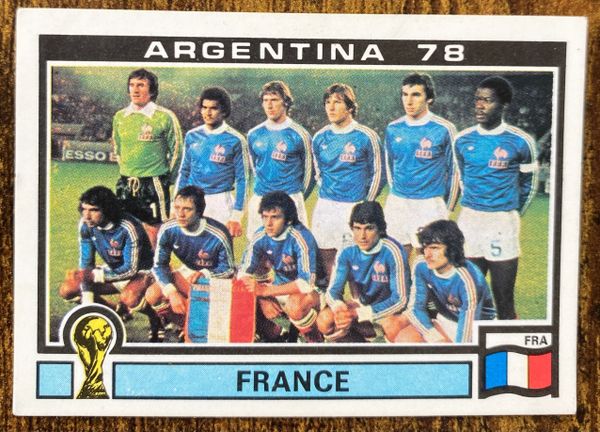 1978 ARGENTINA WORLD CUP PANINI ORIGINAL UNUSED STICKER FRANCE TEAM GROUP 80