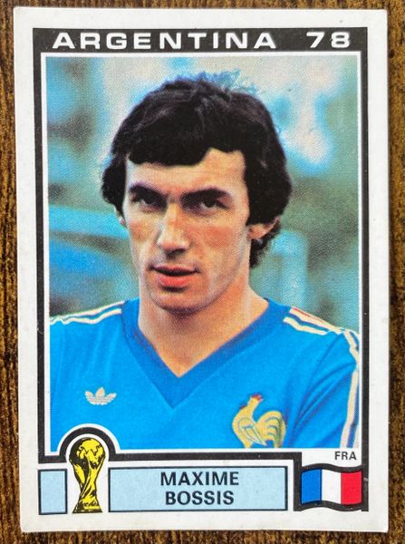 1978 ARGENTINA WORLD CUP PANINI ORIGINAL UNUSED STICKER FRANCE MAXIME BOSSIS 86