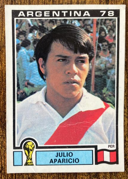 1978 ARGENTINA WORLD CUP PANINI ORIGINAL UNUSED STICKER JULIO APARICIO PERU 306