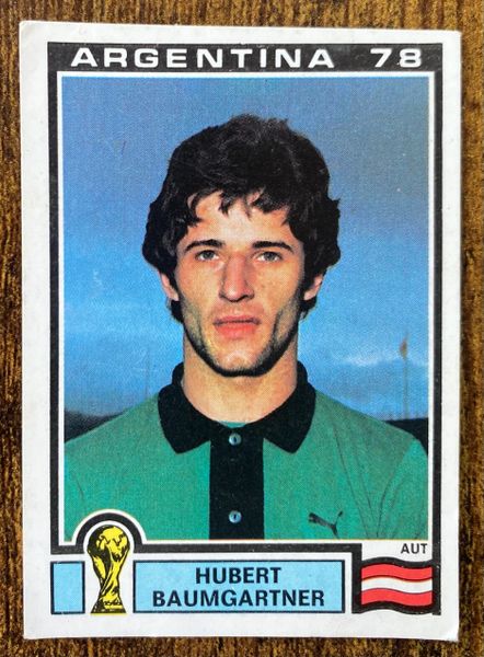 1978 ARGENTINA WORLD CUP PANINI ORIGINAL UNUSED STICKER HUBERT BAUMGARTNER AUSTRIA 204