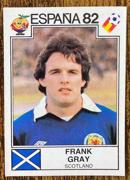 1982 SPAIN ESPANA 82 WORLD CUP PANINI ORIGINAL UNUSED STICKER FRANK GRAY SCOTLAND 407