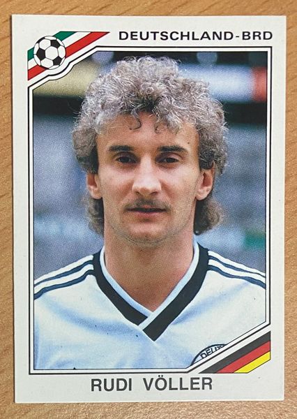 1986 MEXICO 86 WORLD CUP PANINI ORIGINAL UNUSED STICKER WEST GERMANY RUDI VOLLER 306