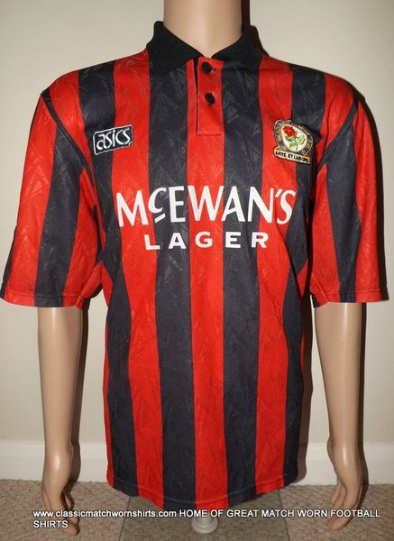 1992 BLACKBURN ROVERS MATCH WORN AWAY SHIRT #14