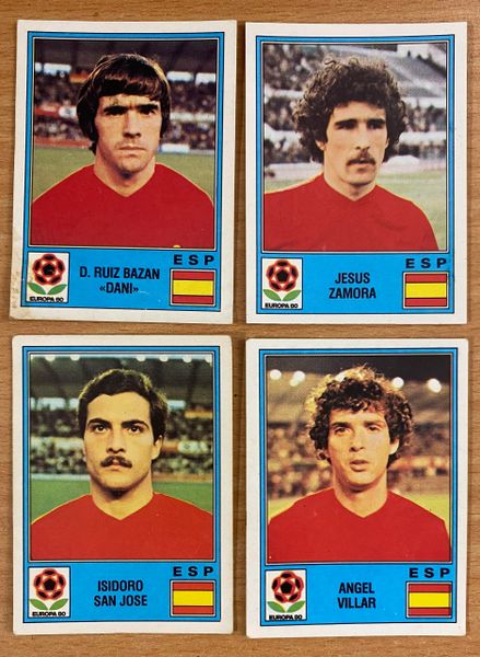 4X 1980 PANINI EUROPA 80 ITALY ORIGINAL UNUSED STICKERS SPAIN ESPANA PLAYERS