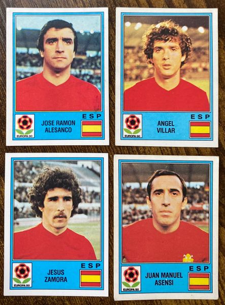 4X 1980 PANINI EUROPA 80 ITALY ORIGINAL UNUSED STICKERS SPAIN ESPANA PLAYERS