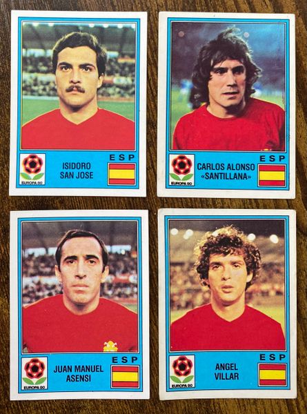 4X 1980 PANINI EUROPA 80 ITALY ORIGINAL UNUSED STICKERS SPAIN ESPANA PLAYERS