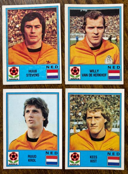 4X 1980 PANINI EUROPA 80 ITALY ORIGINAL UNUSED STICKERS NETHERLANDS PLAYERS