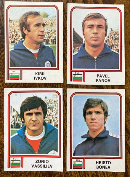 4X 1978 ARGENTINA WORLD CUP PANINI ORIGINAL UNUSED STICKERS BULGARIA PLAYERS