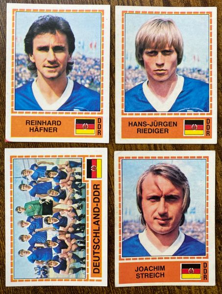 4X 1980 PANINI EUROPA 80 ITALY ORIGINAL UNUSED STICKERS EAST GERMANY DDR PLAYERS