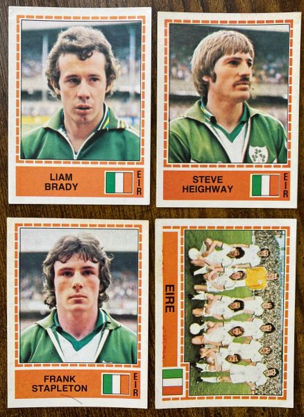 4X 1980 PANINI EUROPA 80 ITALY ORIGINAL UNUSED STICKERS REPUBLIC OF IRELAND EIRE PLAYERS