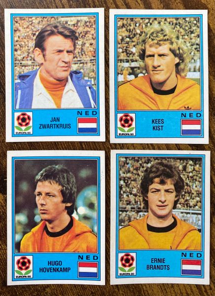 4X 1980 PANINI EUROPA 80 ITALY ORIGINAL UNUSED STICKERS NETHERLANDS PLAYERS