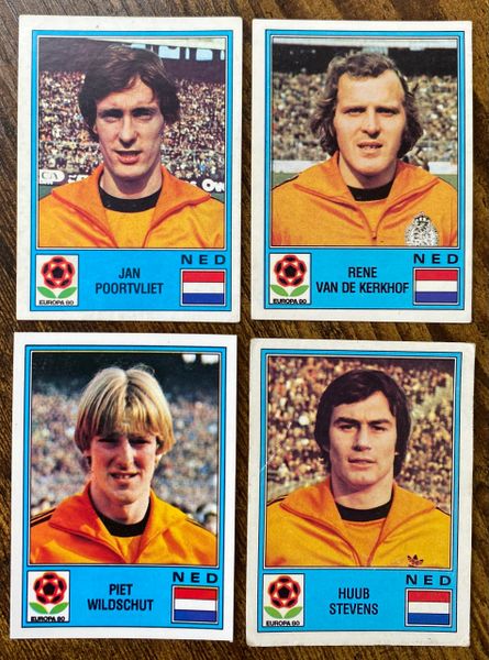 4X 1980 PANINI EUROPA 80 ITALY ORIGINAL UNUSED STICKERS NETHERLANDS PLAYERS