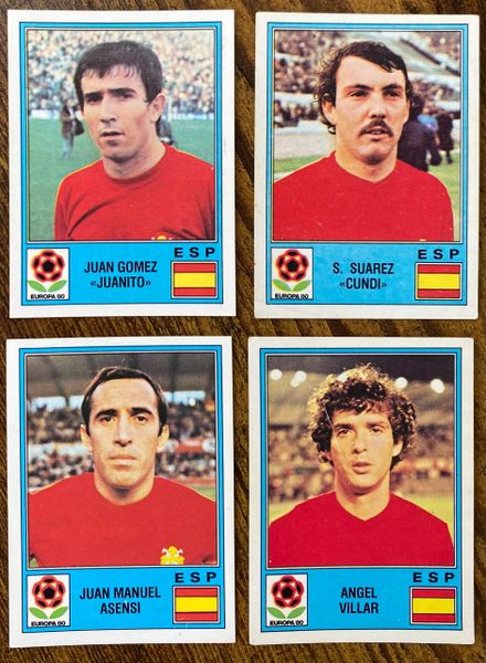 4X 1980 PANINI EUROPA 80 ITALY ORIGINAL UNUSED STICKERS SPAIN ESPANA PLAYERS