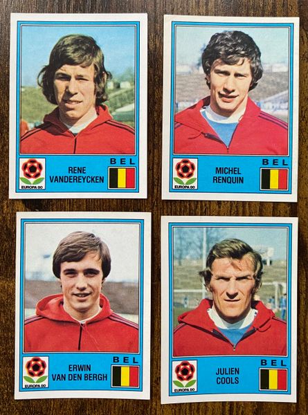 4X 1980 PANINI EUROPA 80 ITALY ORIGINAL UNUSED STICKERS BELGIUM PLAYERS