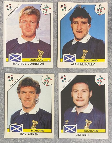 4 X 1990 ITALIA 90 WORLD CUP PANINI ORIGINAL UNUSED STICKERS PLAYERS SCOTLAND