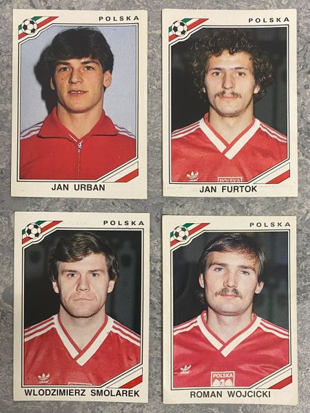 4 X 1986 MEXICO 86 WORLD CUP PANINI ORIGINAL UNUSED STICKERS PLAYERS POLAND POLSKA