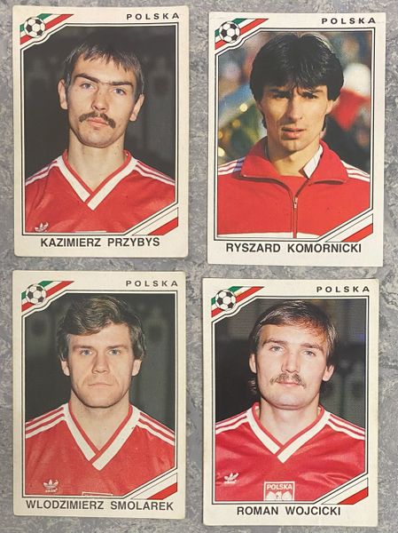 4 X 1986 MEXICO 86 WORLD CUP PANINI ORIGINAL UNUSED STICKERS PLAYERS POLAND POLSKA