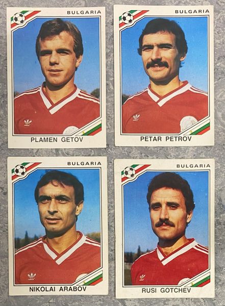 4 X 1986 MEXICO 86 WORLD CUP PANINI ORIGINAL UNUSED STICKERS PLAYERS BULGARIA