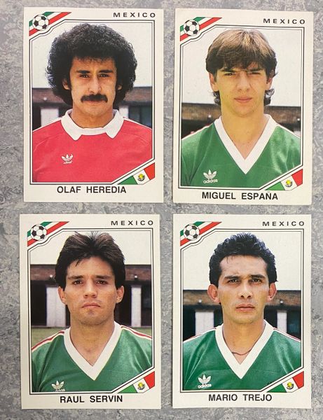 4 X 1986 MEXICO 86 WORLD CUP PANINI ORIGINAL UNUSED STICKERS PLAYERS MEXICO