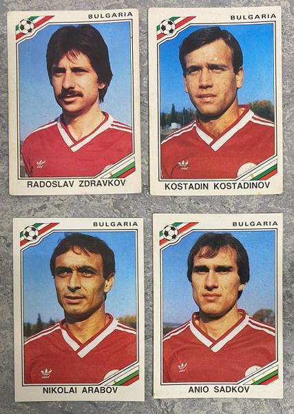 4 X 1986 MEXICO 86 WORLD CUP PANINI ORIGINAL UNUSED STICKERS PLAYERS BULGARIA