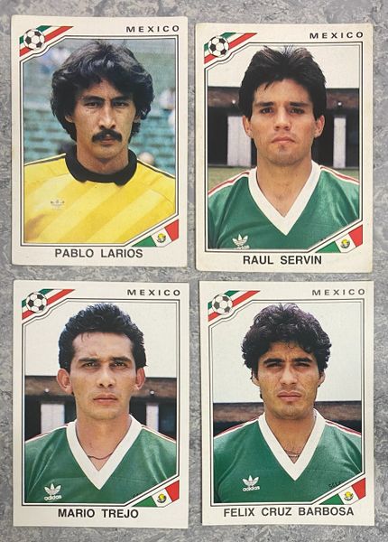 4 X 1986 MEXICO 86 WORLD CUP PANINI ORIGINAL UNUSED STICKERS PLAYERS MEXICO