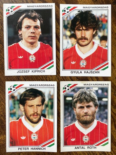 4 X 1986 MEXICO 86 WORLD CUP PANINI ORIGINAL UNUSED STICKERS PLAYERS HUNGARY MAGYARORSZAG