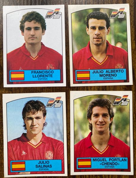 4 X 1988 PANINI EURO 88 ORIGINAL UNUSED STICKERS PLAYERS ESPANA SPAIN