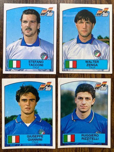 4 X 1988 PANINI EURO 88 ORIGINAL UNUSED STICKERS PLAYERS ITALY ITALIA