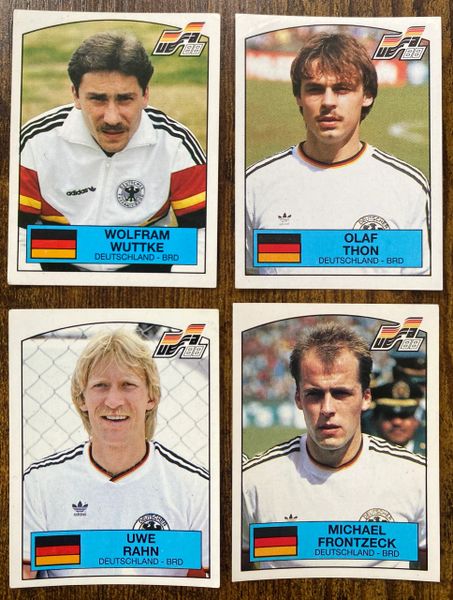 4 X 1988 PANINI EURO 88 ORIGINAL UNUSED STICKERS PLAYERS WEST GERMANY DEUTSCHLAND BRD