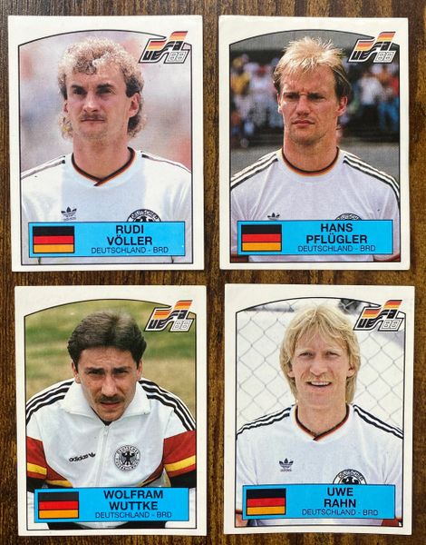 4 X 1988 PANINI EURO 88 ORIGINAL UNUSED STICKERS PLAYERS WEST GERMANY DEUTSCHLAND BRD