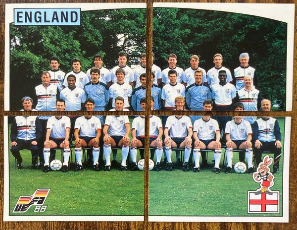 4 X 1988 PANINI EURO 88 ORIGINAL UNUSED STICKERS TEAM GROUP ENGLAND