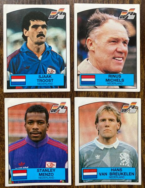 4 X 1988 PANINI EURO 88 ORIGINAL UNUSED STICKERS PLAYERS NETHERLANDS