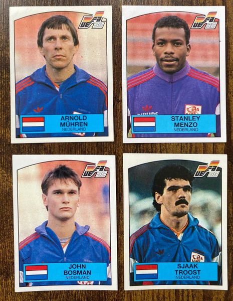 4 X 1988 PANINI EURO 88 ORIGINAL UNUSED STICKERS PLAYERS NETHERLANDS