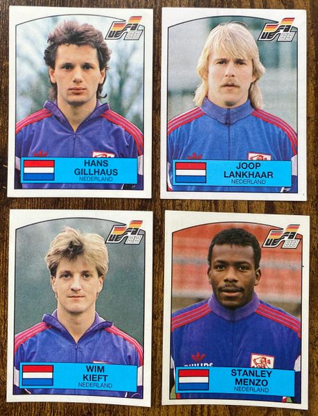 4 X 1988 PANINI EURO 88 ORIGINAL UNUSED STICKERS PLAYERS NETHERLANDS