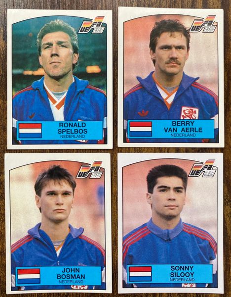 4 X 1988 PANINI EURO 88 ORIGINAL UNUSED STICKERS PLAYERS NETHERLANDS