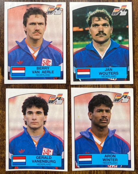 4 X 1988 PANINI EURO 88 ORIGINAL UNUSED STICKERS PLAYERS NETHERLANDS