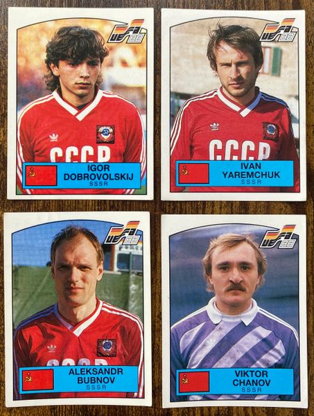 4 X 1988 PANINI EURO 88 ORIGINAL UNUSED STICKERS PLAYERS SOVIET UNION USSR