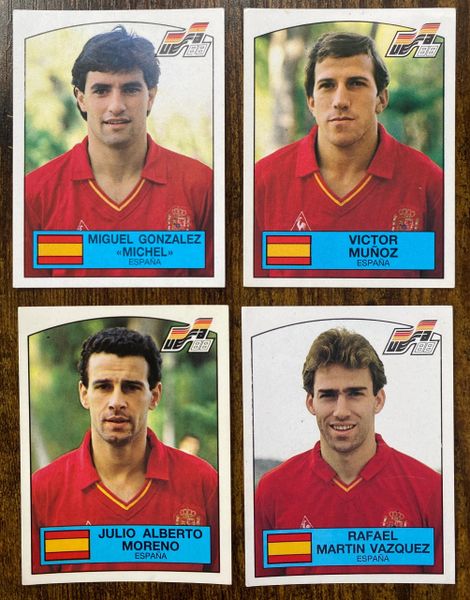 4 X 1988 PANINI EURO 88 ORIGINAL UNUSED STICKERS PLAYERS ESPANA SPAIN