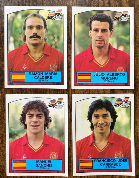 4 X 1988 PANINI EURO 88 ORIGINAL UNUSED STICKERS PLAYERS ESPANA SPAIN