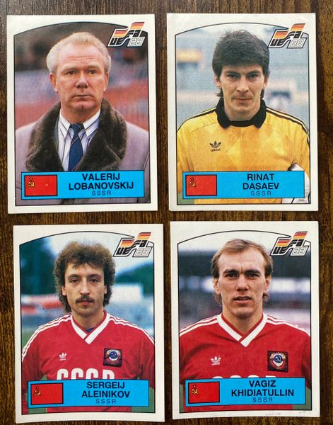 4 X 1988 PANINI EURO 88 ORIGINAL UNUSED STICKERS PLAYERS SOVIET UNION USSR