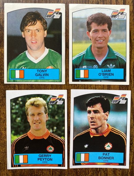 4 X 1988 PANINI EURO 88 ORIGINAL UNUSED STICKERS PLAYERS REPUBLIC OF IRELAND EIRE
