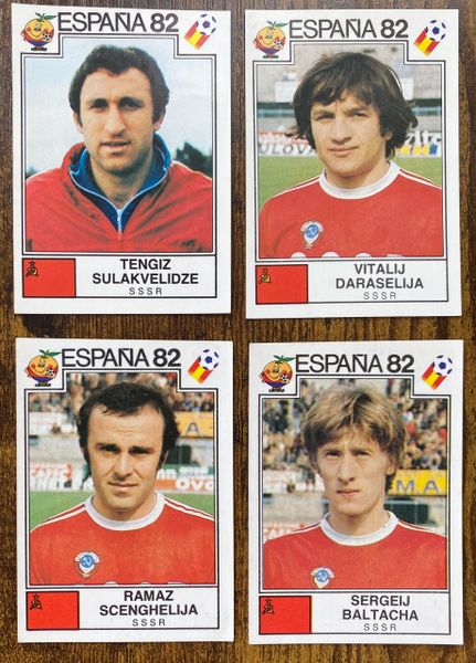 4 X 1982 ESPANA 82 WORLD CUP PANINI ORIGINAL UNUSED STICKERS PLAYERS SOVIET UNION