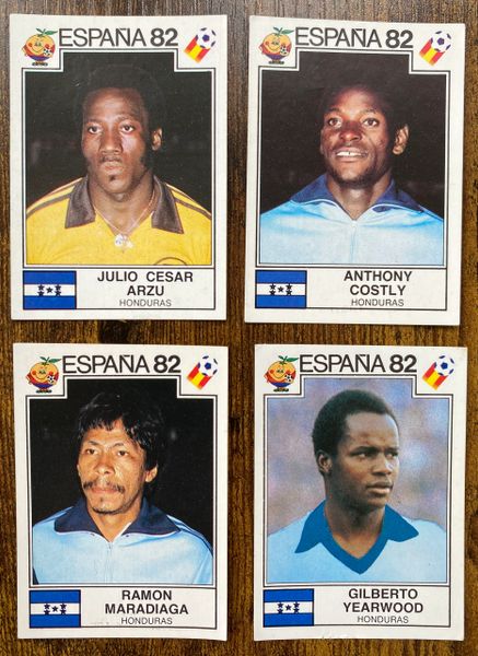 4 X 1982 ESPANA 82 WORLD CUP PANINI ORIGINAL UNUSED STICKERS PLAYERS HONDURAS