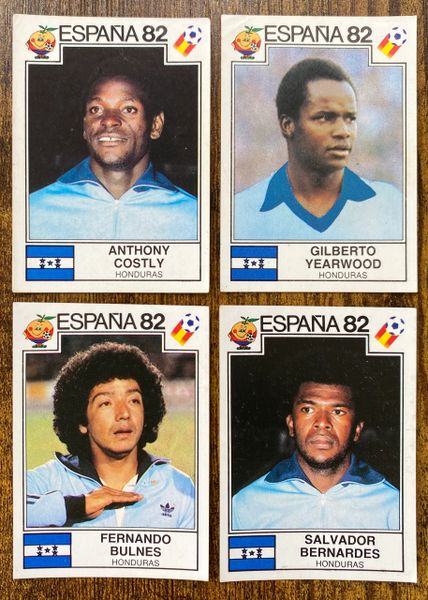 4 X 1982 ESPANA 82 WORLD CUP PANINI ORIGINAL UNUSED STICKERS PLAYERS HONDURAS