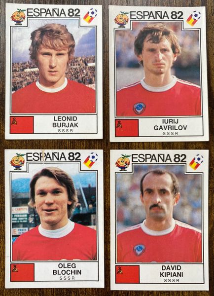 4 X 1982 ESPANA 82 WORLD CUP PANINI ORIGINAL UNUSED STICKERS PLAYERS SOVIET UNION